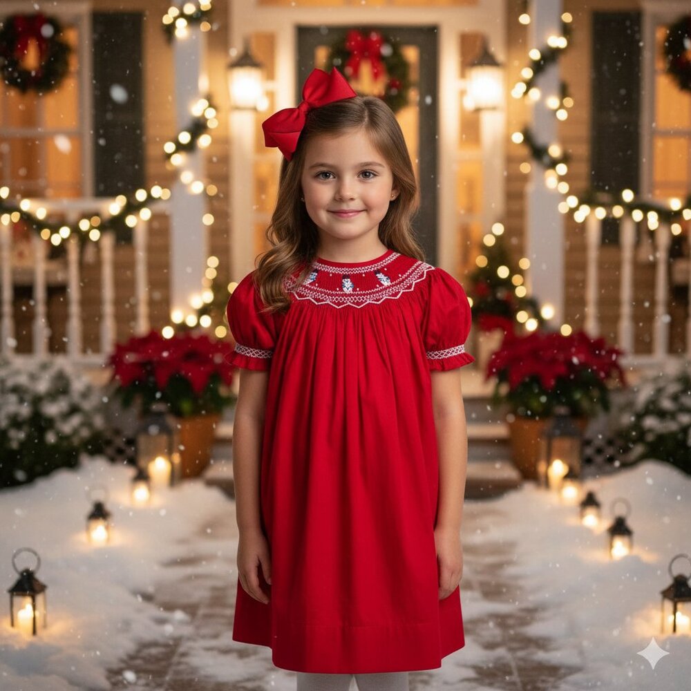 Smocked Snowman Bishop-Christmas Holiday Collections